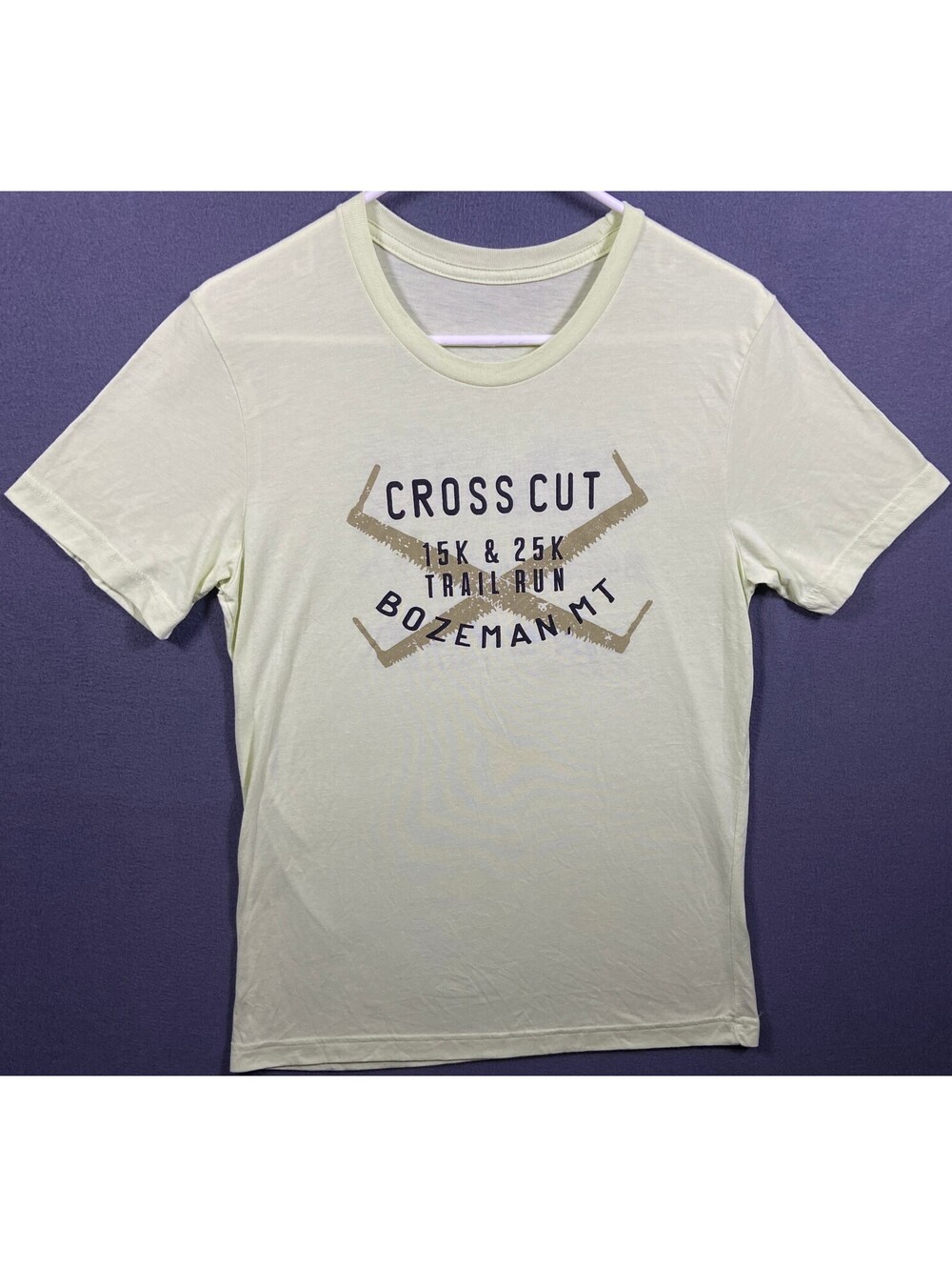 Cross Cut Bozeman, MT Trail Run Graphic T-Shirt 15K Marathon TNF Threadbare Thin
